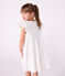 Kurzärmeliges Kinder-Kleid aus einfarbiger Baumwolle  weiss ECUME