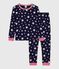 Kinder-Pyjama aus Baumwolle mit eng anliegenden Beinen und Sternmotiv blau SOIR/ MARSHMALLOW