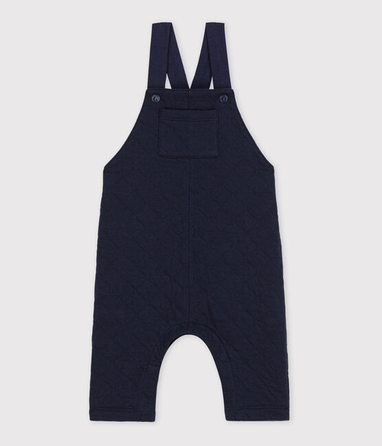 Lange Baby-Latzhose aus gestepptem Doppeljersey blau SMOKING