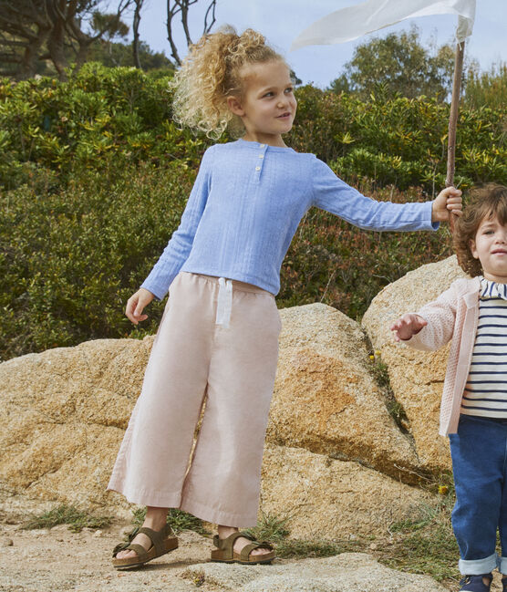 Kinder-T-Shirt aus Baumwolle für Mädchen blau SKY CHINE