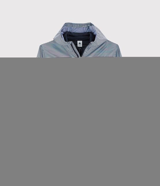 Windjacke für Damen, 3 in 1, recycelt blau SMOKING/weiss MARSHMALLOW