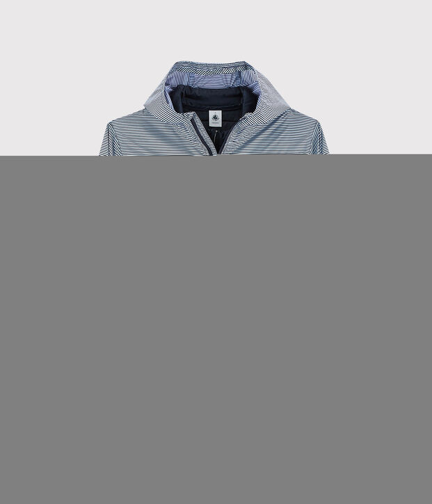 Windjacke f&uuml;r Damen, 3 in 1, recycelt blau/weiss