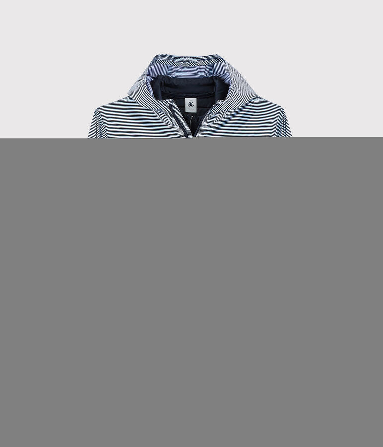 Windjacke f&uuml;r Damen, 3 in 1, recycelt blau/weiss