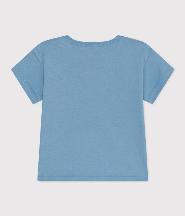 Kurz&auml;rmeliges Baby-T-Shirt aus Jersey blau
