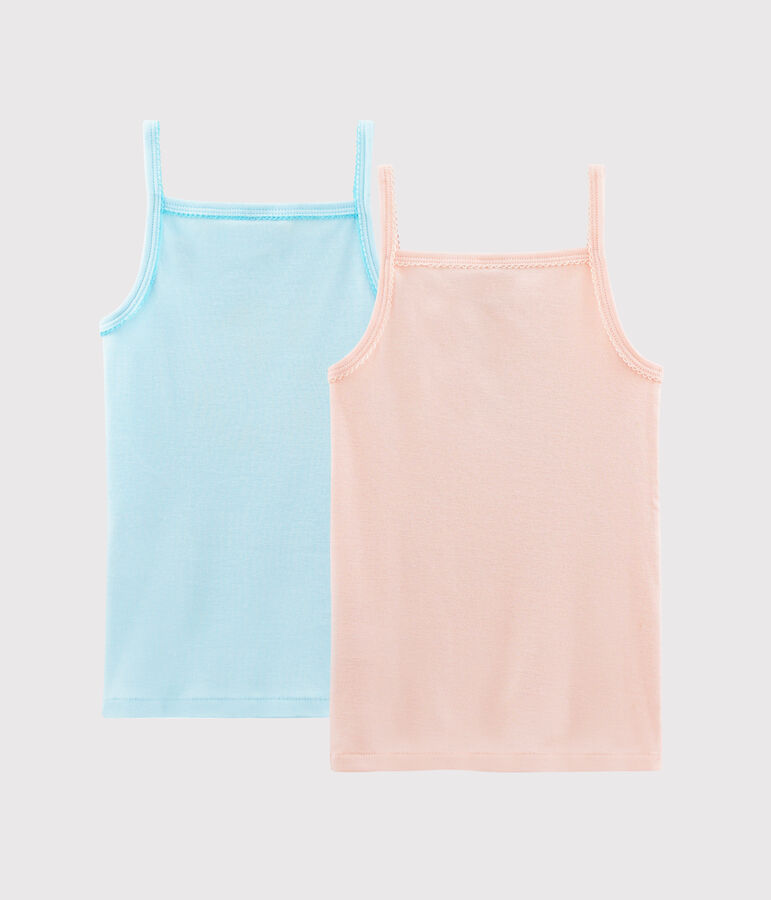 Duo Tr&auml;gerhemden f&uuml;r kleine M&auml;dchen vielfarbig