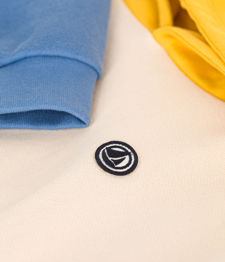 Kinder-Sweatshirt mit Kapuze aus Molton f&uuml;r Jungen weiss AVALANCHE/ MULTICO