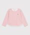 Lang&auml;rmeliges Kinder-T-Shirt mit Streifen rosa/naturfarben