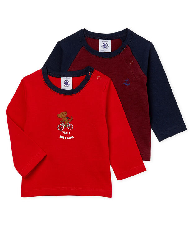 2er-Set Baby-T-Shirts f&uuml;r Jungen vielfarbig