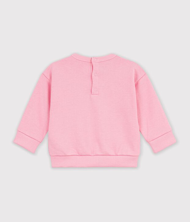 Baby-Sweatshirt aus einfarbiger Baumwolle mit aufgedrucktem Logo CHARMI