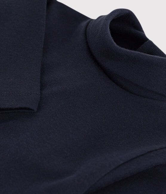 Langärmeliger Baby-Body aus Baumwolle mit Rollkragen blau SMOKING