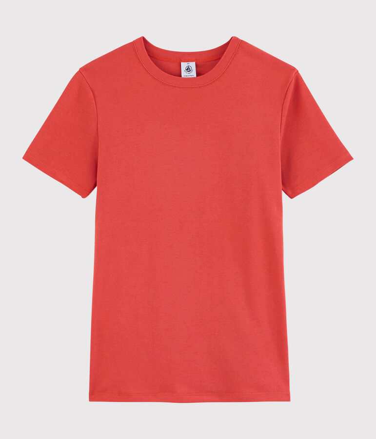 Damen-T-Shirt aus Baumwolle mit Rundhalsausschnitt orange OURSIN