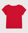 Kurzärmeliges T-Shirt aus Bio-Baumwolle für Mädchen rot PEPS