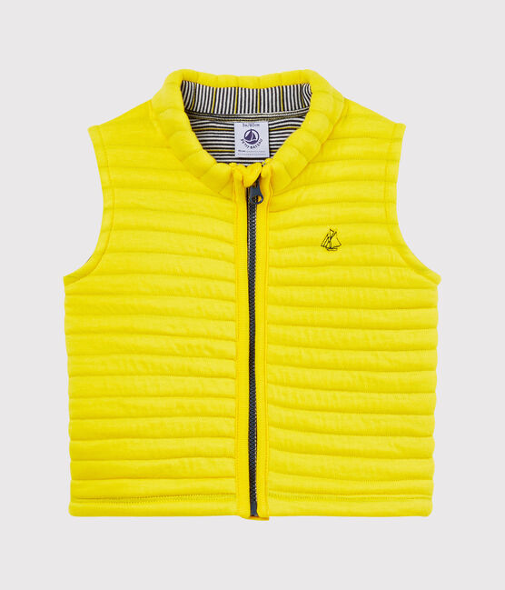 Ärmelloser baby-blouson aus gestepptem doppeljersey jungen gelb JAUNE