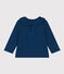 Langärmelige Babybluse aus geflammtem Jersey blau INCOGNITO