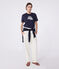 Damen T-Shirt Le Droit aus einfarbiger Baumwolle blau SMOKING