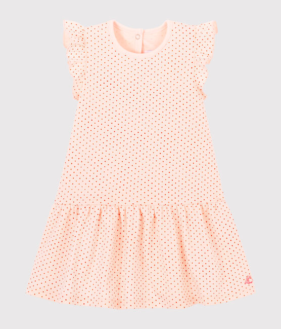 Ärmelloses Baby-Strickkleid für Mädchen rosa FLEUR/rosa COPPER