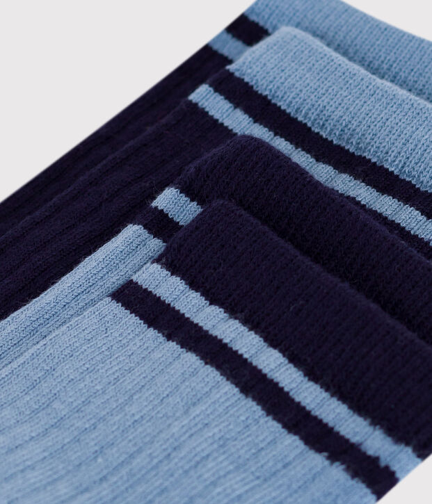 2er-Set Kinder-Kniestr&uuml;mpfe aus Baumwolle vielfarbig