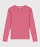 Eng anliegendes T-Shirt mit Rundhalsausschnitt aus Baumwolle für Damen rot CORRIDA/weiss MARSHMALLOW
