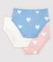 3er-Set Unterhosen aus Bio-Baumwolle mit hoher Taille und Herz-Motiv für Mädchen variante 1