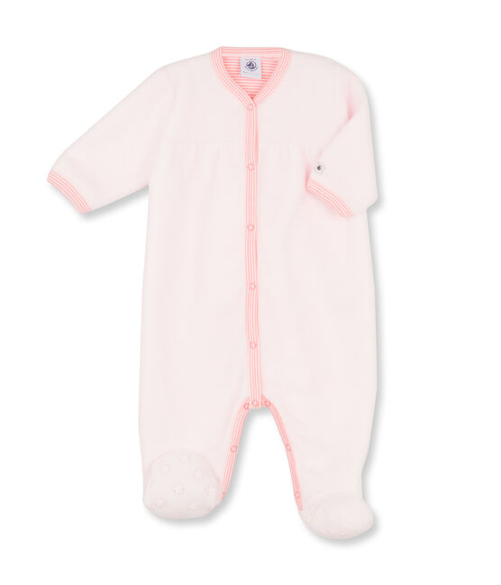 Baby-Mädchen-Overall aus Fleece rosa Vienne