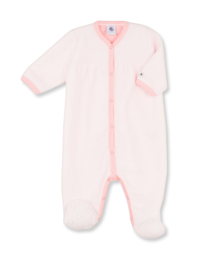 Baby-M&auml;dchen-Overall aus Fleece rosa Vienne