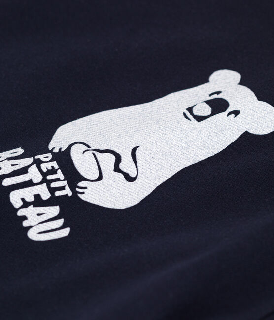 Baby-Sweatshirt aus Molton blau SMOKING