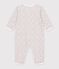 Baby-Baumwollpyjama ohne F&uuml;&szlig;e mit Blumenmuster weiss/vielfarbig