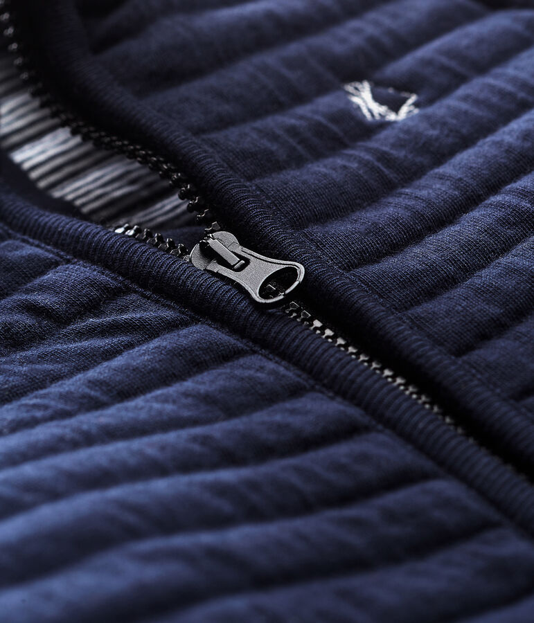 &Auml;rmelloser baby-blouson aus gestepptem doppeljersey jungen blau