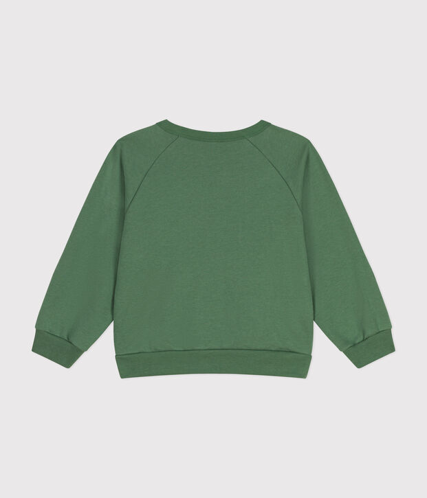 Kinder-Sweatshirt aus Molton f&uuml;r Jungen gr&uuml;n