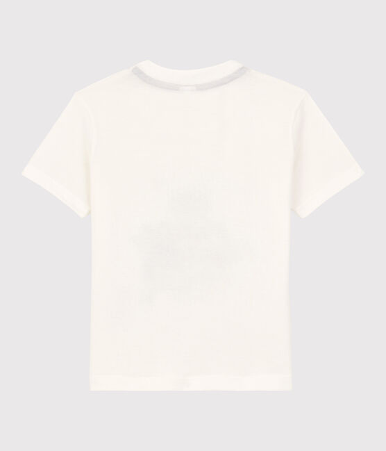Kurzärmeliges Kinder-T-Shirt aus Jersey für Jungen weiss MARSHMALLOW