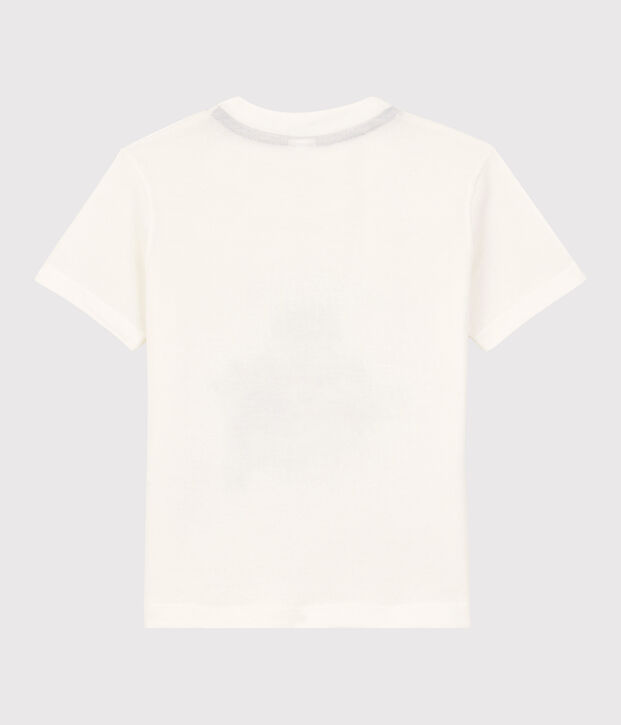 Kurz&auml;rmeliges Kinder-T-Shirt aus Jersey f&uuml;r Jungen weiss