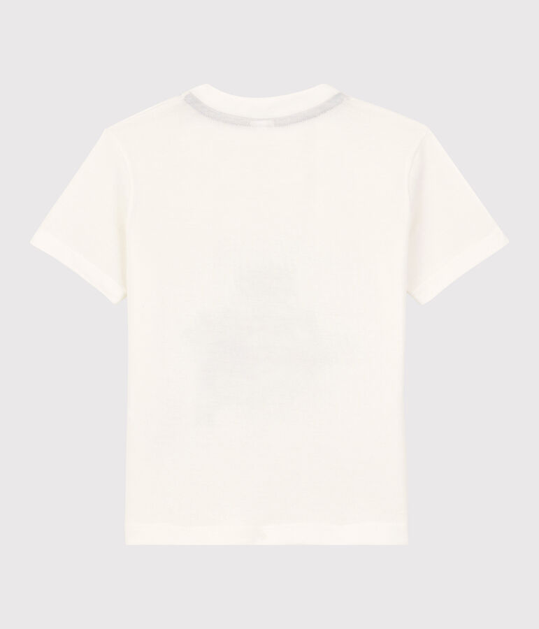 Kurz&auml;rmeliges Kinder-T-Shirt aus Jersey f&uuml;r Jungen weiss