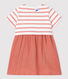 Bio-Babykleid aus Musselin und dichtem Jersey