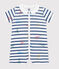 Baby-Kurzoverall Paris aus Baumwolle weiss ECUME/weiss MULTICO