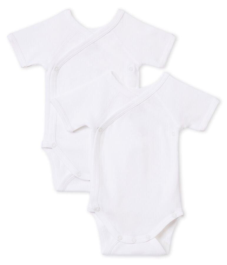 Duo kurz&auml;rmelige Neugeborenen-Baby-Bodys Unisex vielfarbig