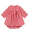 Langarmkleid und Bloomers mit Vichy-Karomuster rot TERKUIT/weiss MARSHMALLOW