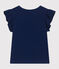 T-Shirt aus geflammtem Jersey Kinder/Mädchen blau MEDIEVAL