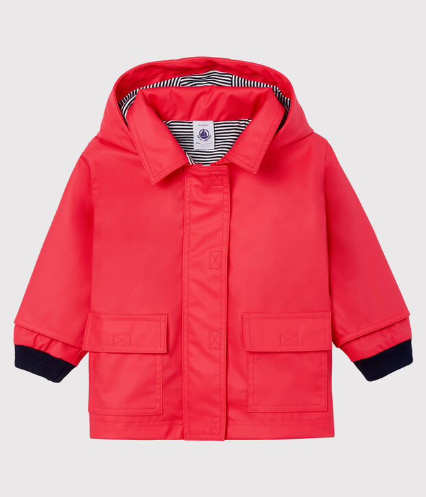Klassische Baby-Regenjacke f&uuml;r M&auml;dchen rot