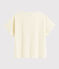 Bedrucktes Kinder-T-Shirt für Mädchen weiss MARSHMALLOW/gelb BOUDOR