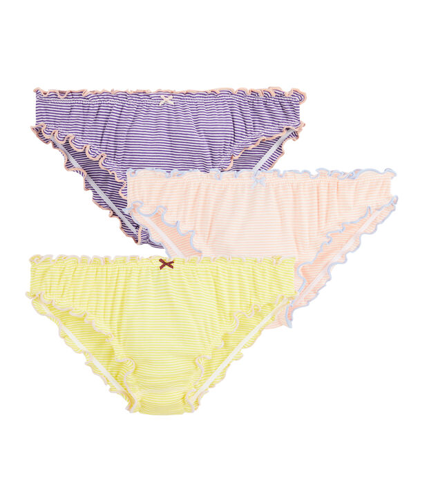 Set mit drei Damenslips vielfarbig