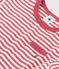 Kurzärmeliges gestreiftes Baby-T-Shirt aus gestreiftem geflammtem Jersey. rosa PAPI/beige AVALANCHE