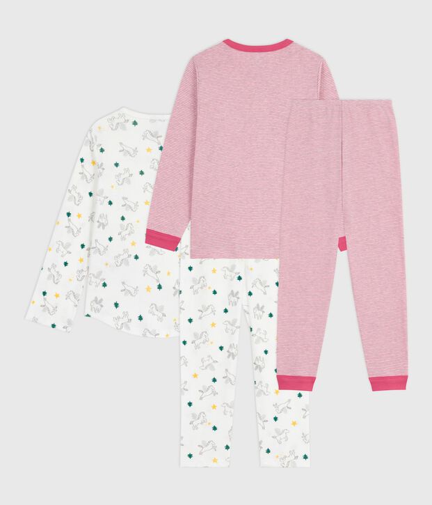 Set Kinder-Pyjamas aus bedruckter Baumwolle vielfarbig