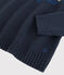 Kinderpullover aus Wolle und Baumwolle für Jungen blau SMOKING/weiss MULTICO