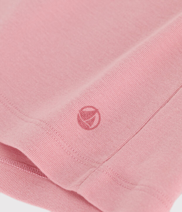 Kurz&auml;rmeliges Kinder-T-Shirt aus einfarbiger Baumwolle rosa