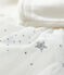 Baby-Strickkleid für Mädchen weiss MARSHMALLOW/grau ARGENT