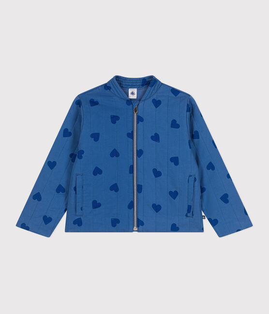 Kinder-Jacke aus Baumwolle mit Herzmotiv blau ALASKA FONCE/ MEDIEVAL