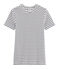 Damen-T-Shirt weiss MARSHMALLOW/blau SMOKING