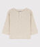 Langärmeliges Baby-T-Shirt aus Rippstrick beige MONTELIMAR CHINE