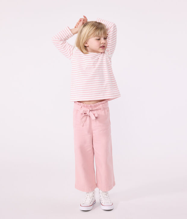 Kinder-Hose aus Baumwoll-/Lyocell-Mischgewebe. rosa