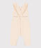Langer Baby-Overall aus dickem Jersey mit dekorativen Tupfen naturfarben AVALANCHE